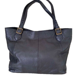 Frye large Melissa dark asphalt gray shoulder bag large women tote A000497